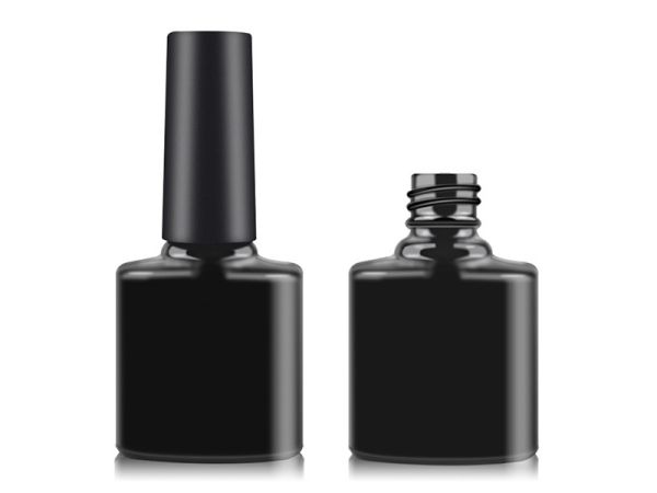 Glasflasche mit Pinselverschluss, schwarz, SP-702