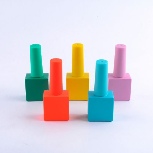 10ml Nagellackflaschen, bunt, eckig