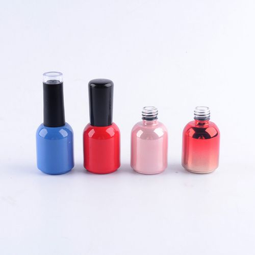 Nagellackflaschen, verchromt, blau