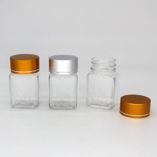 60cc Kapseldosen, eckig, klar