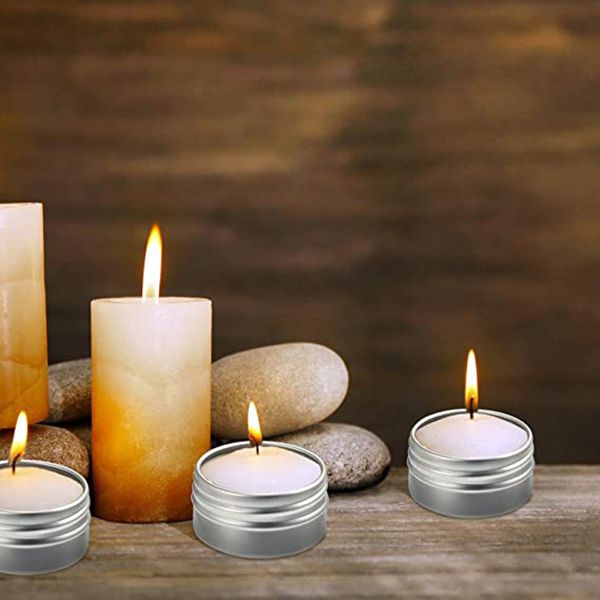 Metalldose für Kerzen